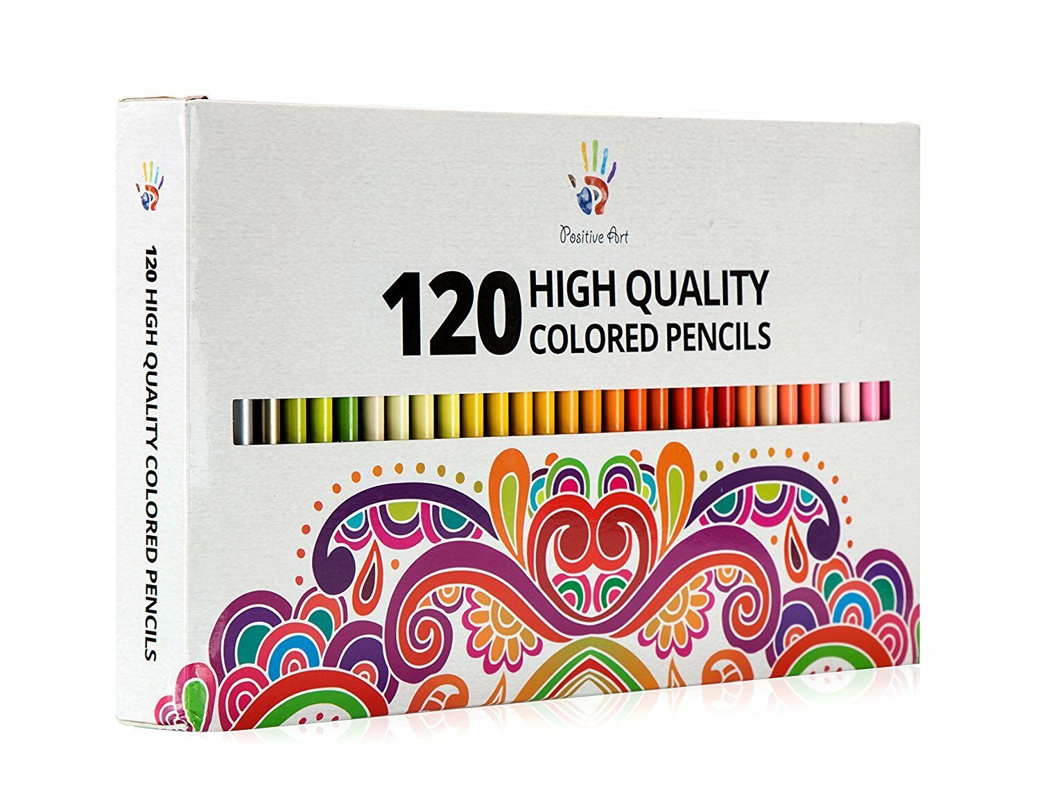 Positive Art Colored Pencils 120 Unique Colors Perfect For Adult Coloring Books