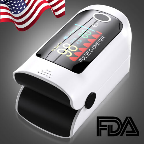 Finger Pulse Oximeter Blood Oxygen Saturation Heart Rate Measuring Spo2 Monitor