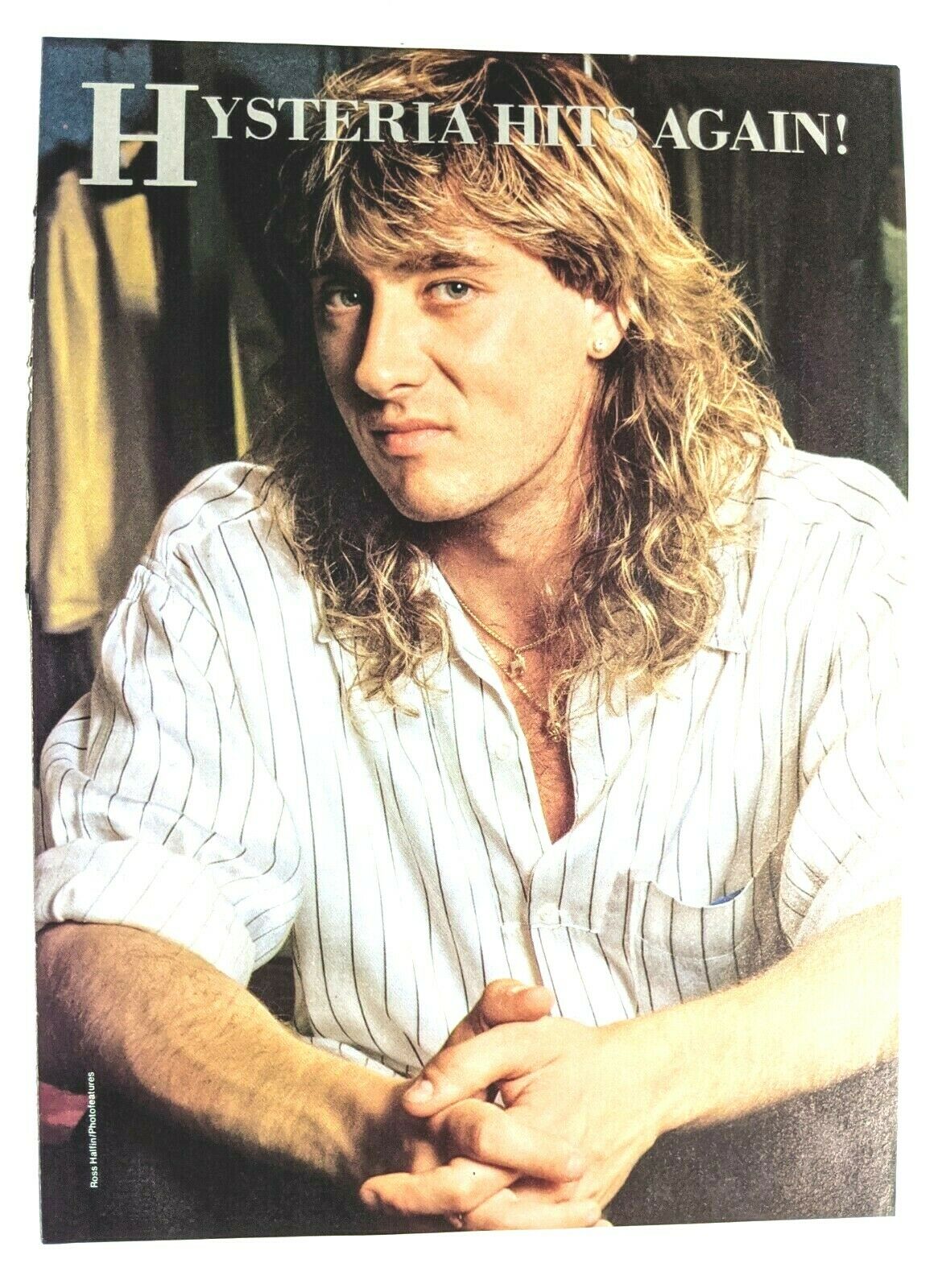 Def Leppard / Joe Elliott / Magazine Full Page Pinup Poster Clipping (5)
