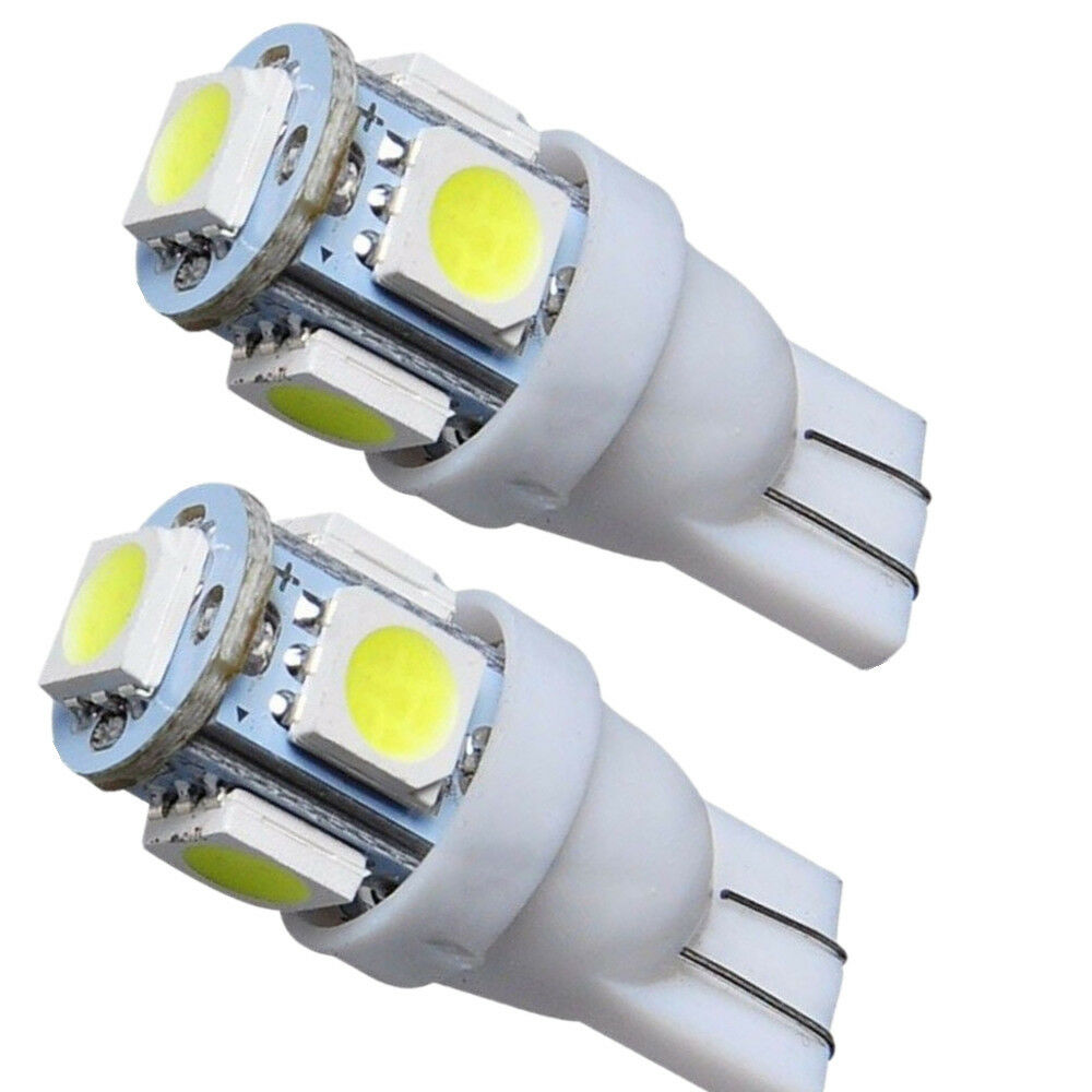 2pcs T10 5-smd 5050 Super White Led Light Bulbs 192 168 194 W5w 2825 158 12v Usa