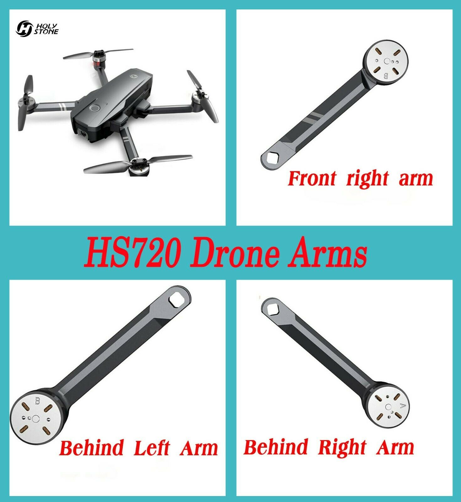 Holy Stone Hs720 100% Original Arms With Motors  Hs720 Foldable Gps Rc Drone