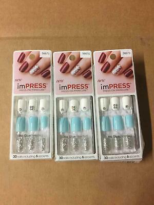Kiss Impress Press-on Manicure One-step Gel - Casting Call Pack Of 3