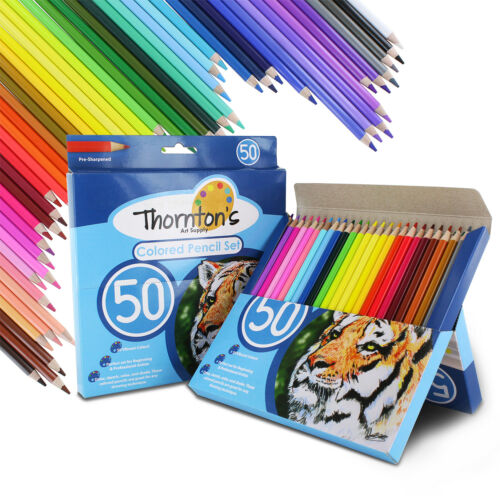 Thornton's Art Supply Premier Soft Core 50 Piece Artist Grade Colored Pencils