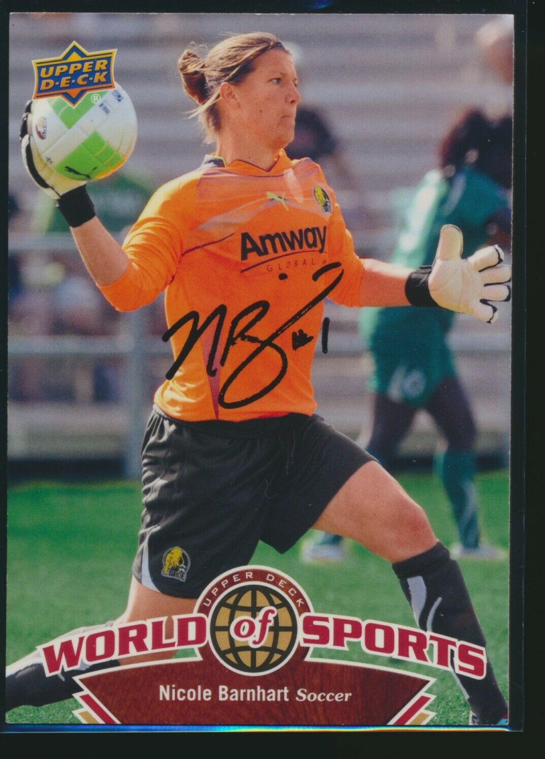 2010 Upper Deck World Of Sports #112 Nicole Barnhart Signed Autograph Auto Wps