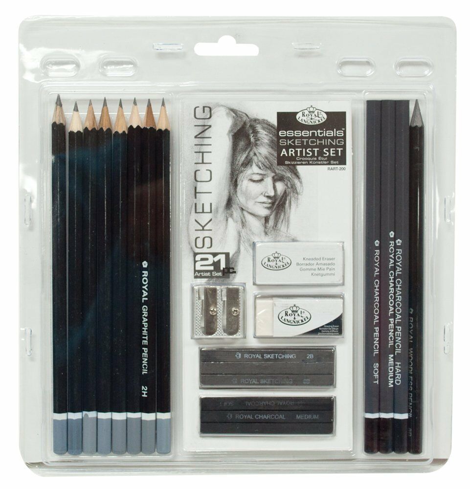 Brand New -  Royal Langnickel Sketch Drawing Pencil Art Set (21 Piece) Rart-200